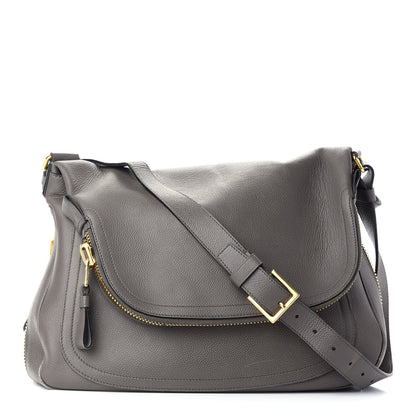 Tom Ford Pebbled Calfskin Large Jennifer Graphite 1 of 9