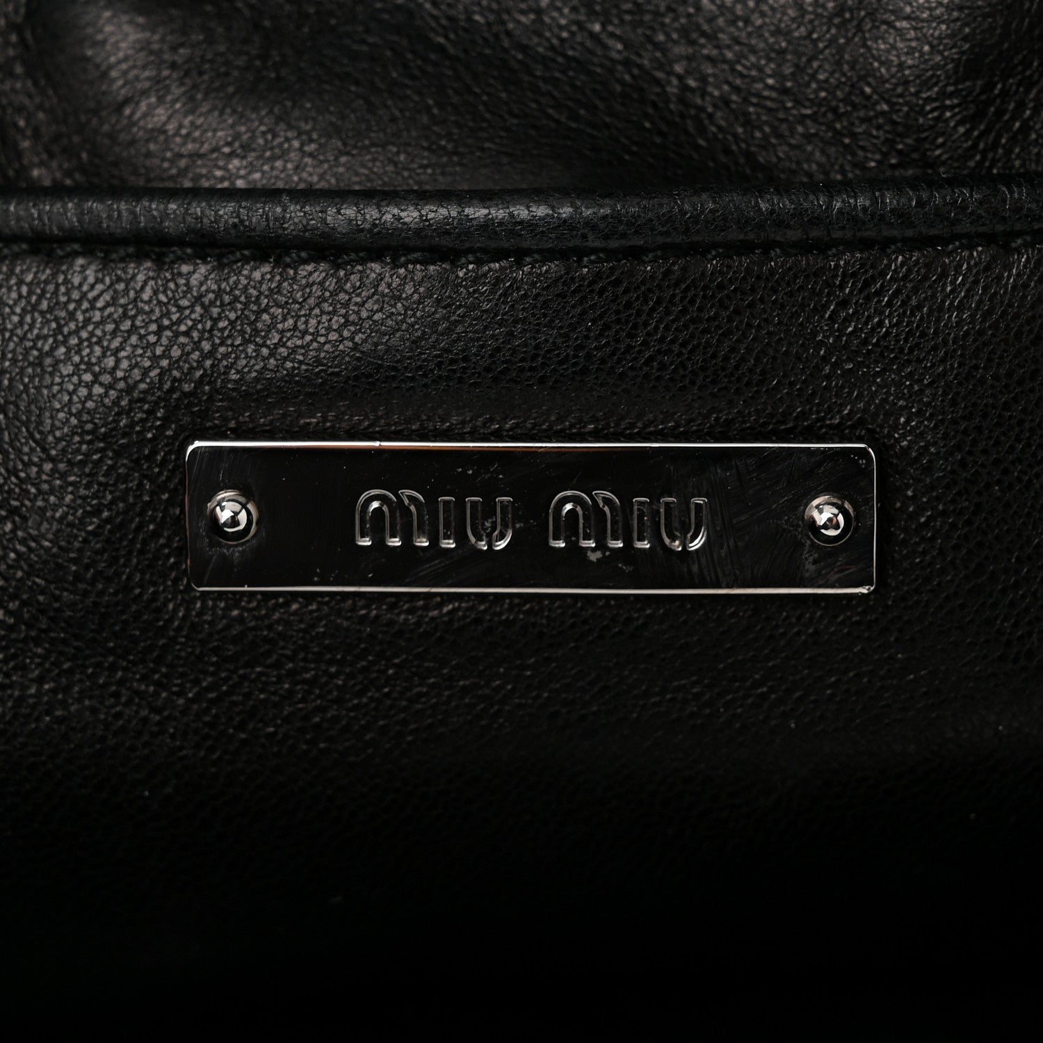 Miu Miu Nappa Jeweled Grommet Starlight Bucket Bag Black 5 of 10