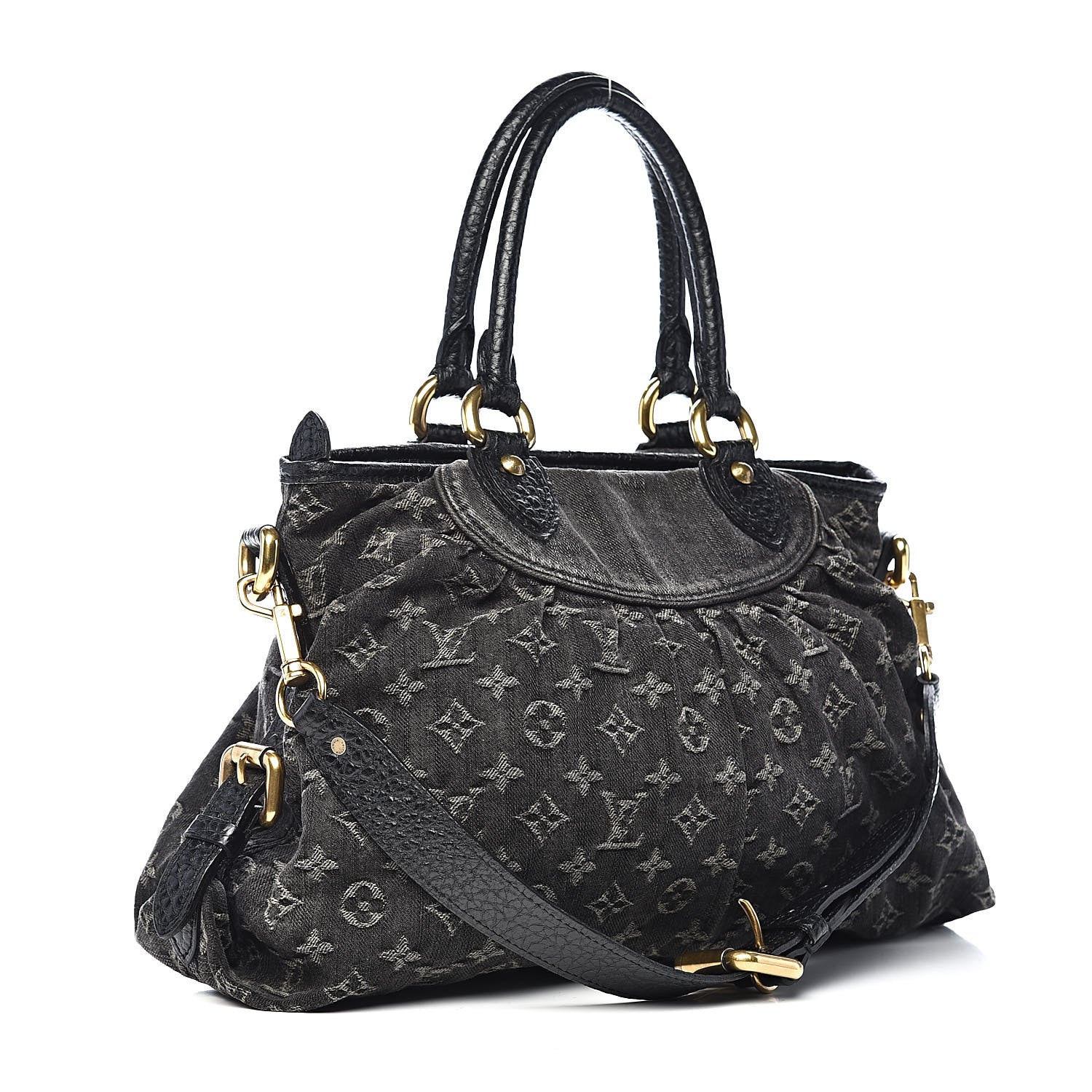 Louis Vuitton Denim Neo Cabby MM Black 3 of 11