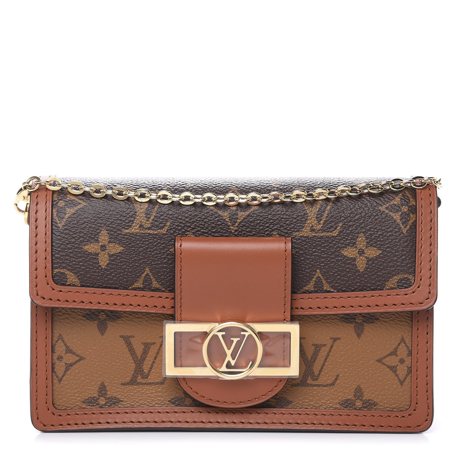 Louis Vuitton Reverse Monogram Dauphine Chain Wallet 1 of 8