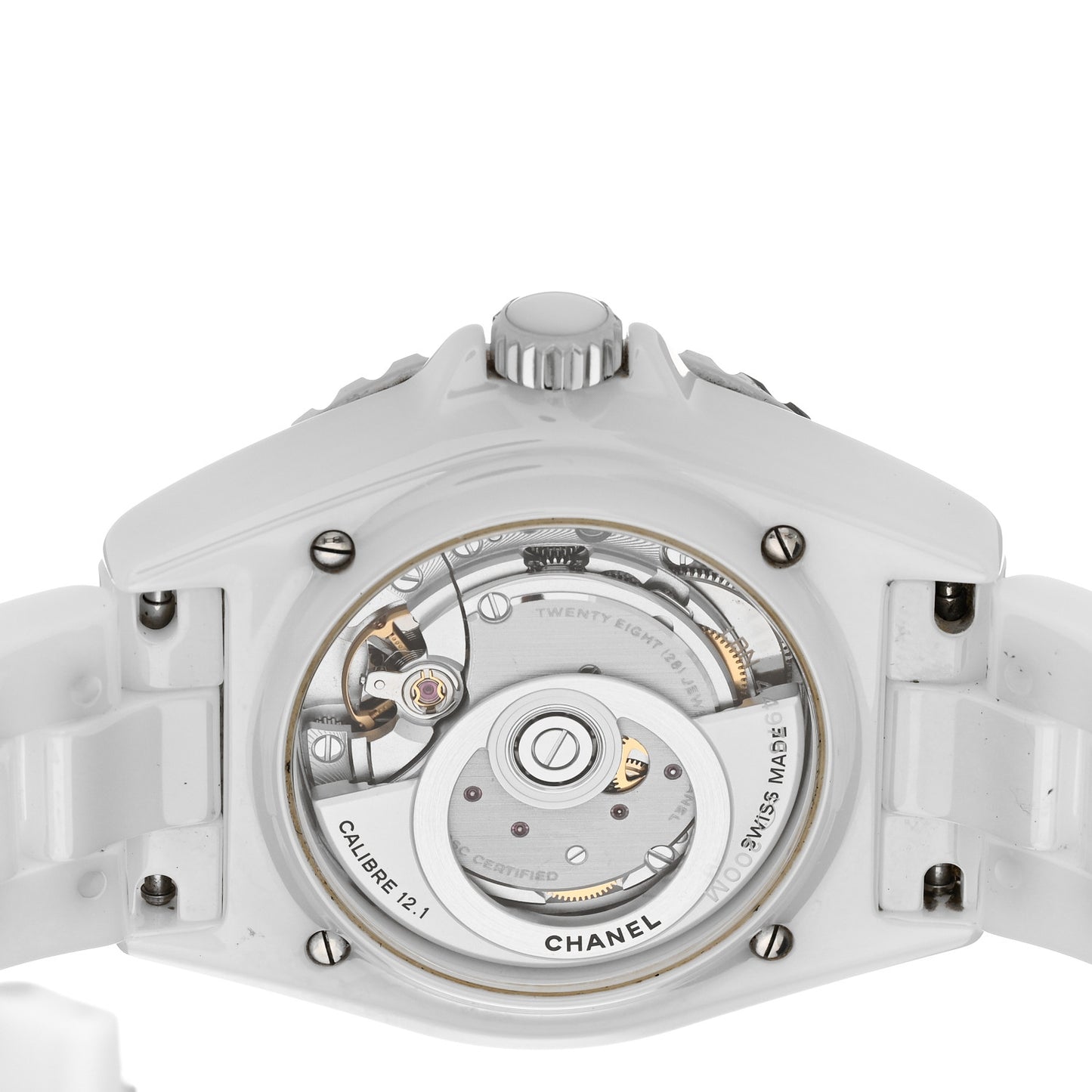 Stainless Steel Ceramic 38mm J12 Automatic Watch White