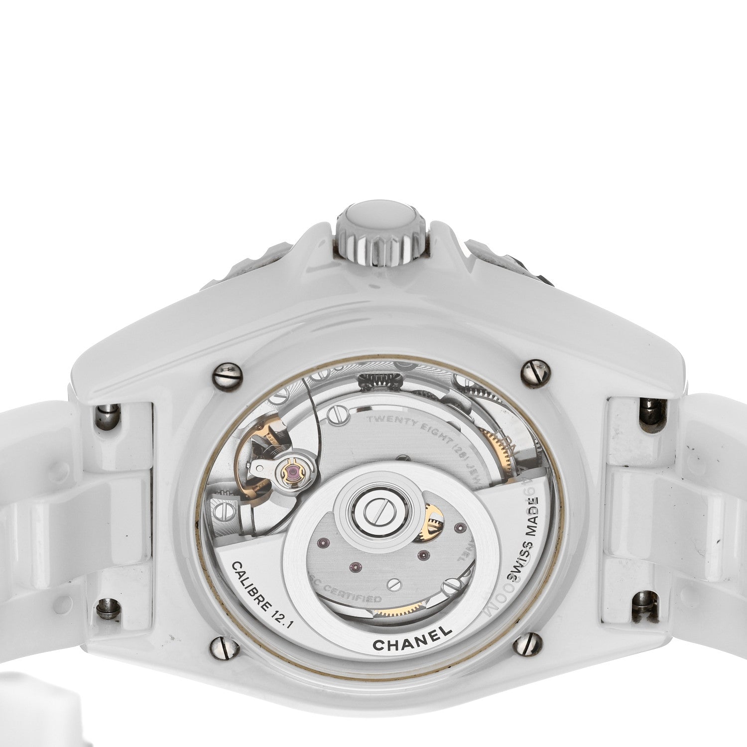 Chanel Stainless Steel Ceramic 38mm J12 Automatic Watch White 4 of 5