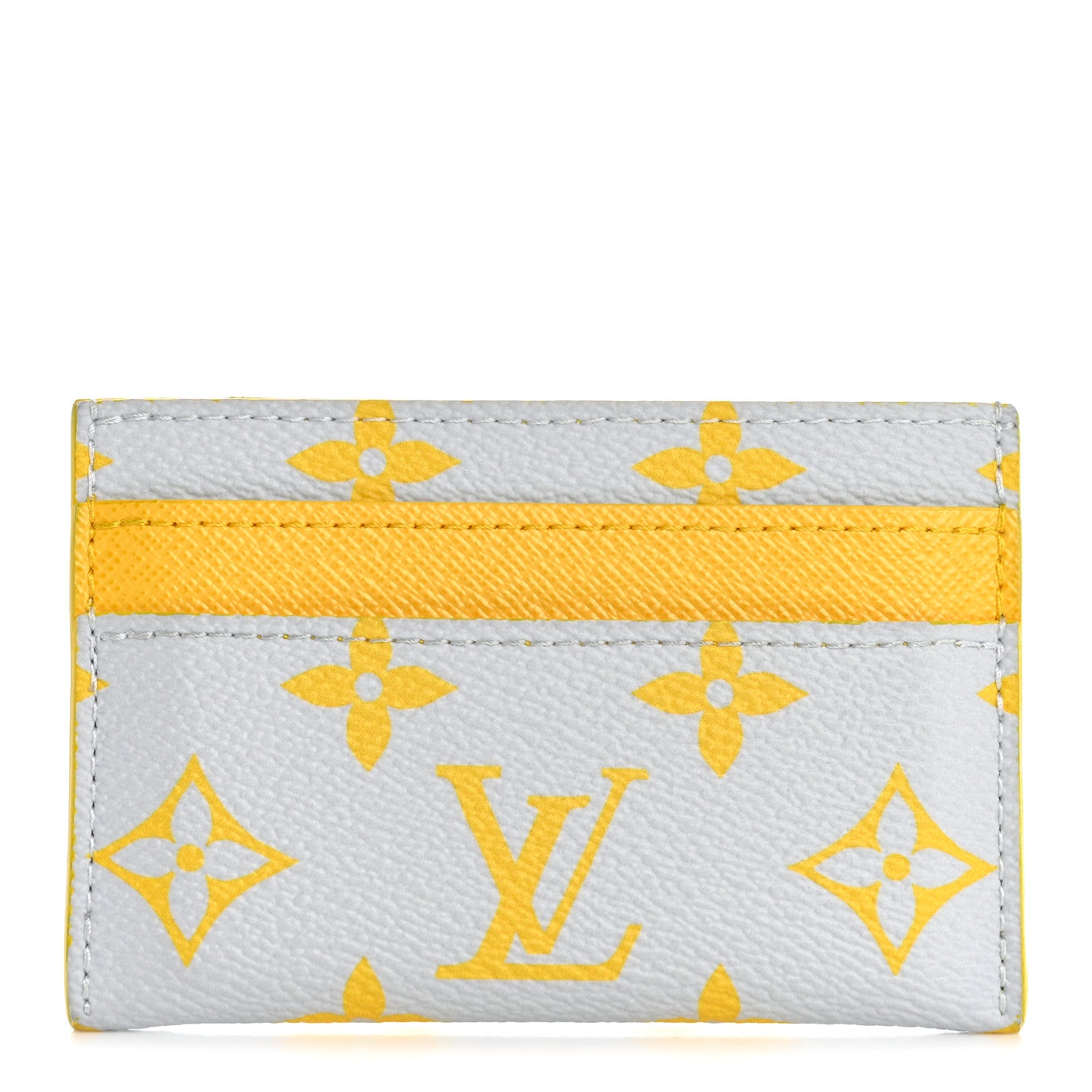 Louis Vuitton Monogram Glow Double Card Holder Gray Yellow 1 of 7