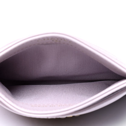 Chanel Lambskin Quilted Chanel 19 Card Holder Light Purple 3 of 5