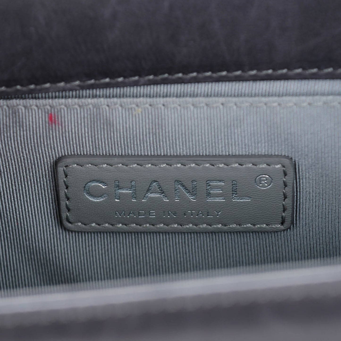 Lambskin Quilted Small Boy Flap Dark Grey