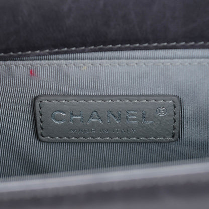 Chanel Lambskin Quilted Small Boy Flap Dark Grey 7 of 9