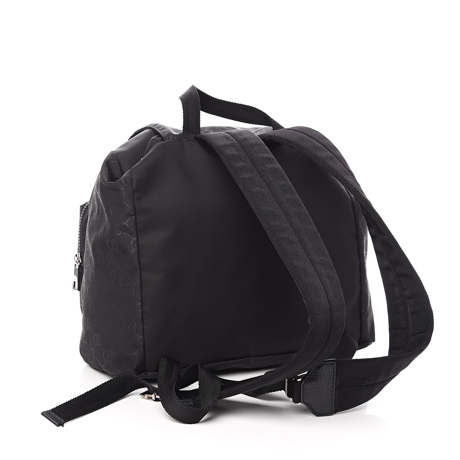 Gucci Nylon Monogram Small Single Buckle Backpack Black 3 of 10