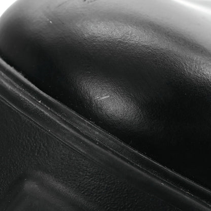 Prada Spazzolato Rois Nylon Metal Triangle Logo Monolith Pouch Pocket 55mm Boots 39.5 Black 14 of 15