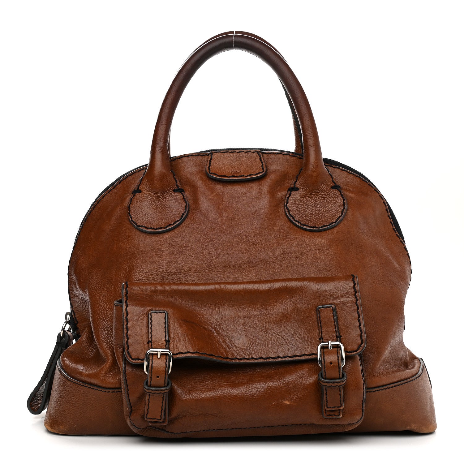 Chloe Calfskin Edith Dome Bowler Muscade 1 of 15