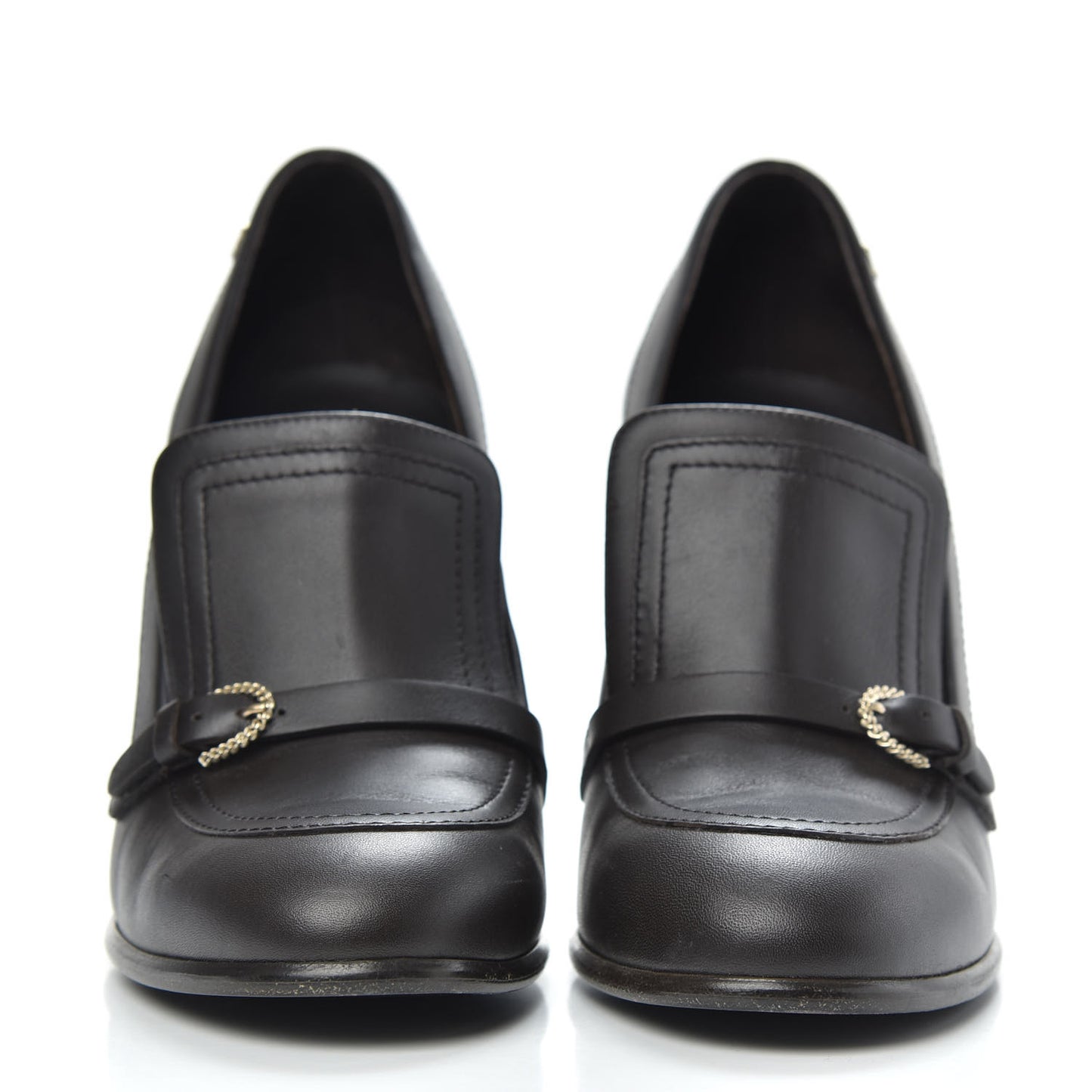 Calfskin Buckle Pumps 39 Black