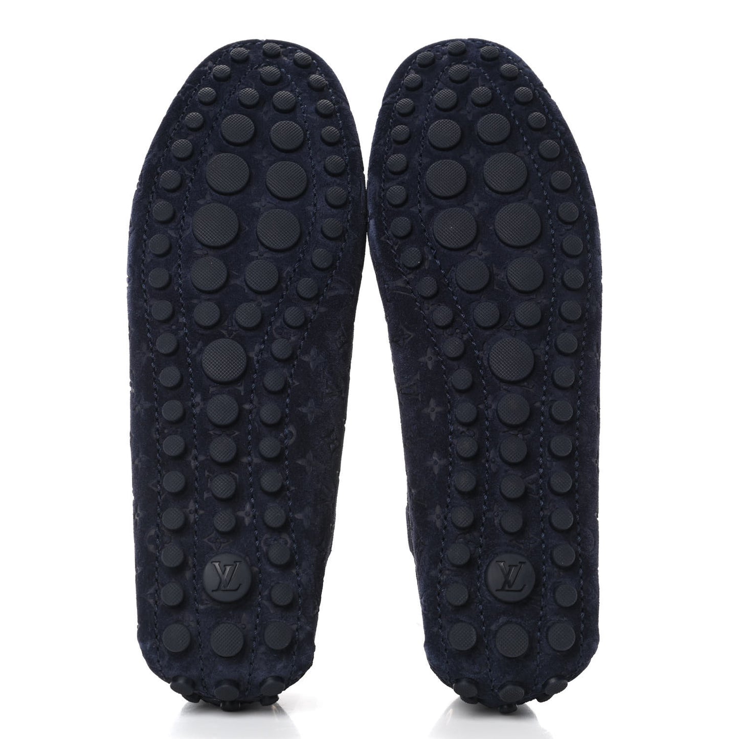 Suede Monogram Gloria Loafers 38 Marine