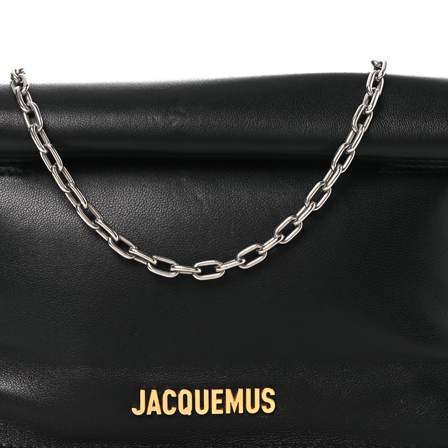 Smooth Calfskin La Pochette Rond Carre Black