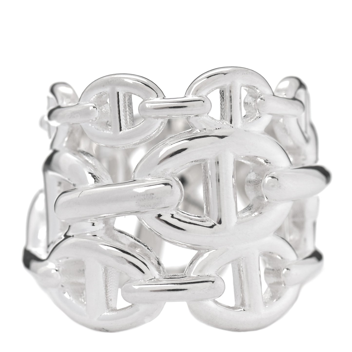 Sterling Silver GM Chaine d'Ancre Enchainee Band Ring 50 5.25