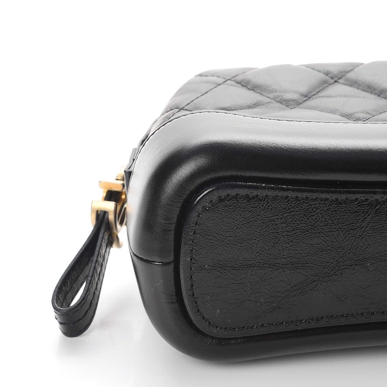 Chanel Aged Calfskin Quilted Gabrielle Classic Pouch Black 8 of 10
