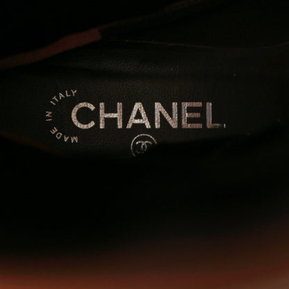 Chanel Calfskin Ascot Knee High CC Boots 37.5 Light Brown 6 of 7