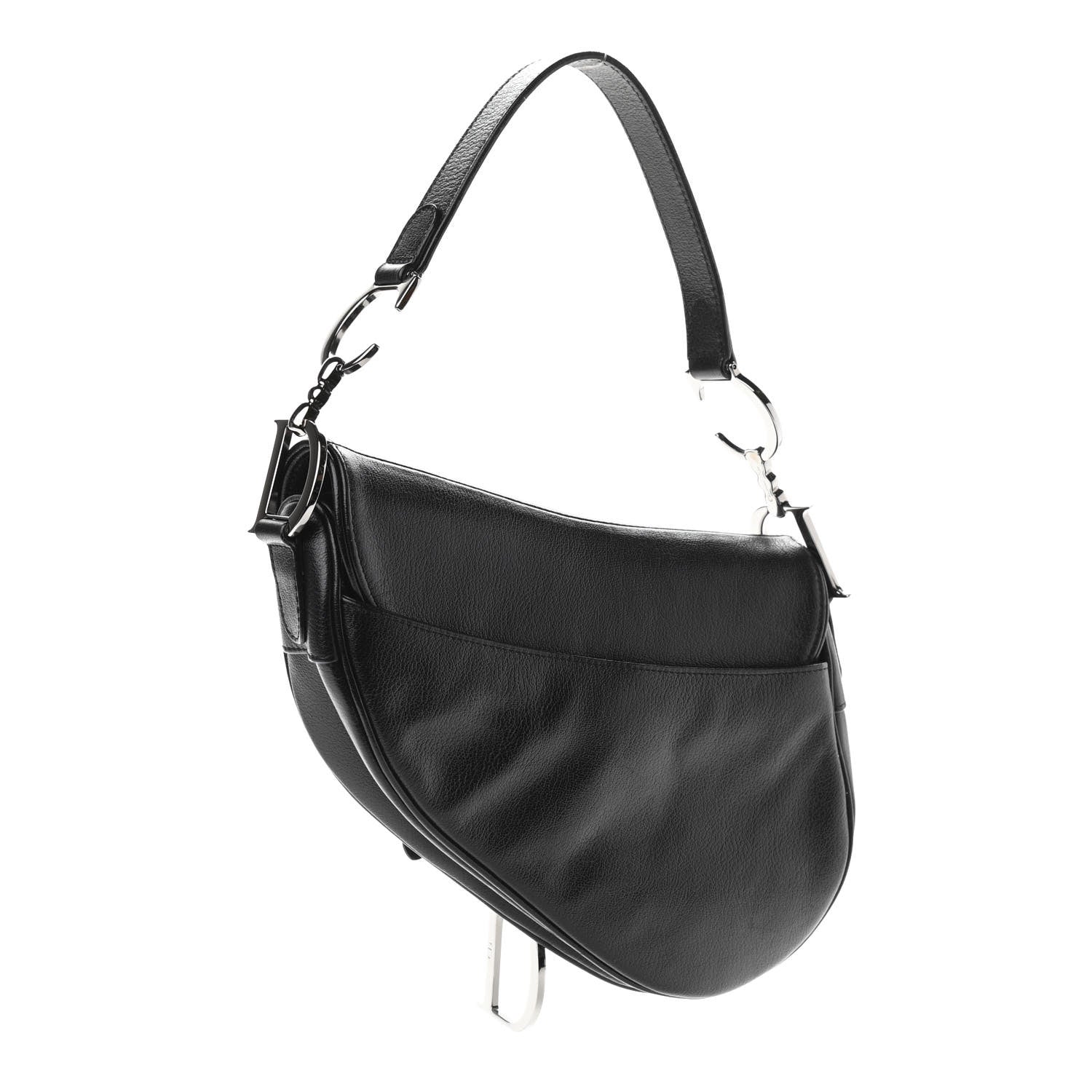 Christian Dior Calfskin Saddle Bag Black 3 of 10