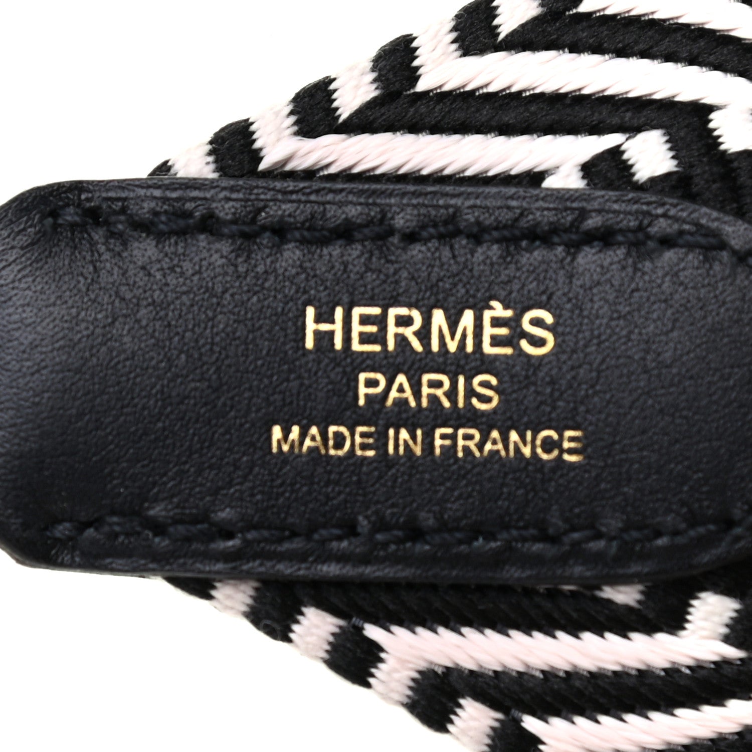 Hermes Toile Swift 50mm Sangle Cavale Shoulder Strap Black Ecru 3 of 5