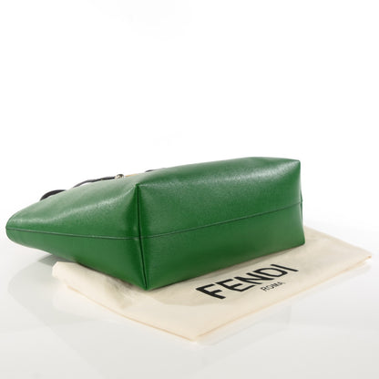 Fendi Vitello Elite Cuoio Monster Buggies Medium Roll Tote Emerald Black Multicolor Yellow 4 of 8