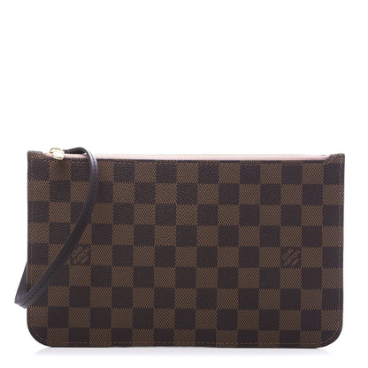 Louis Vuitton Damier Ebene Neverfull MM GM Pochette Rose Ballerine 1 of 6