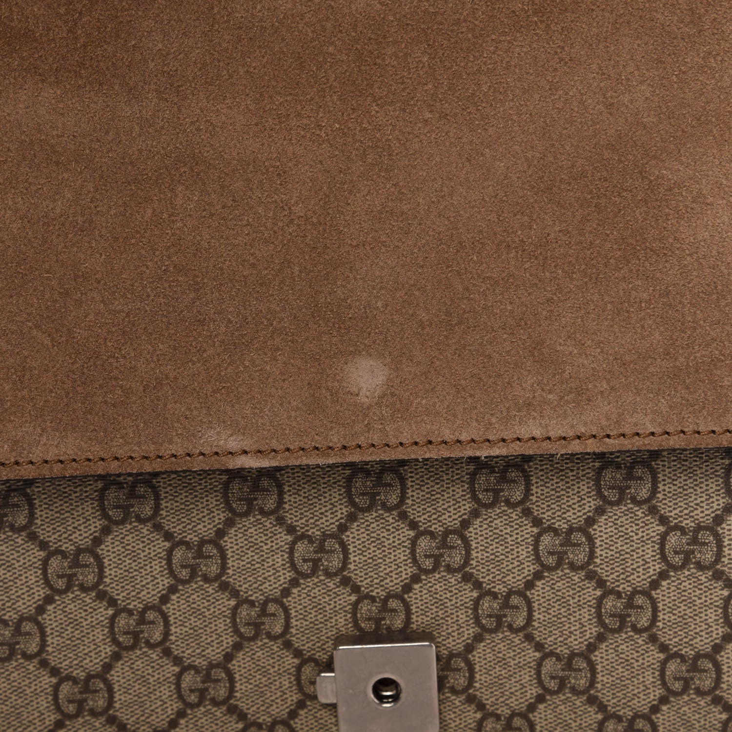 Gucci GG Supreme Monogram Medium Dionysus Shoulder Bag Taupe 9 of 12