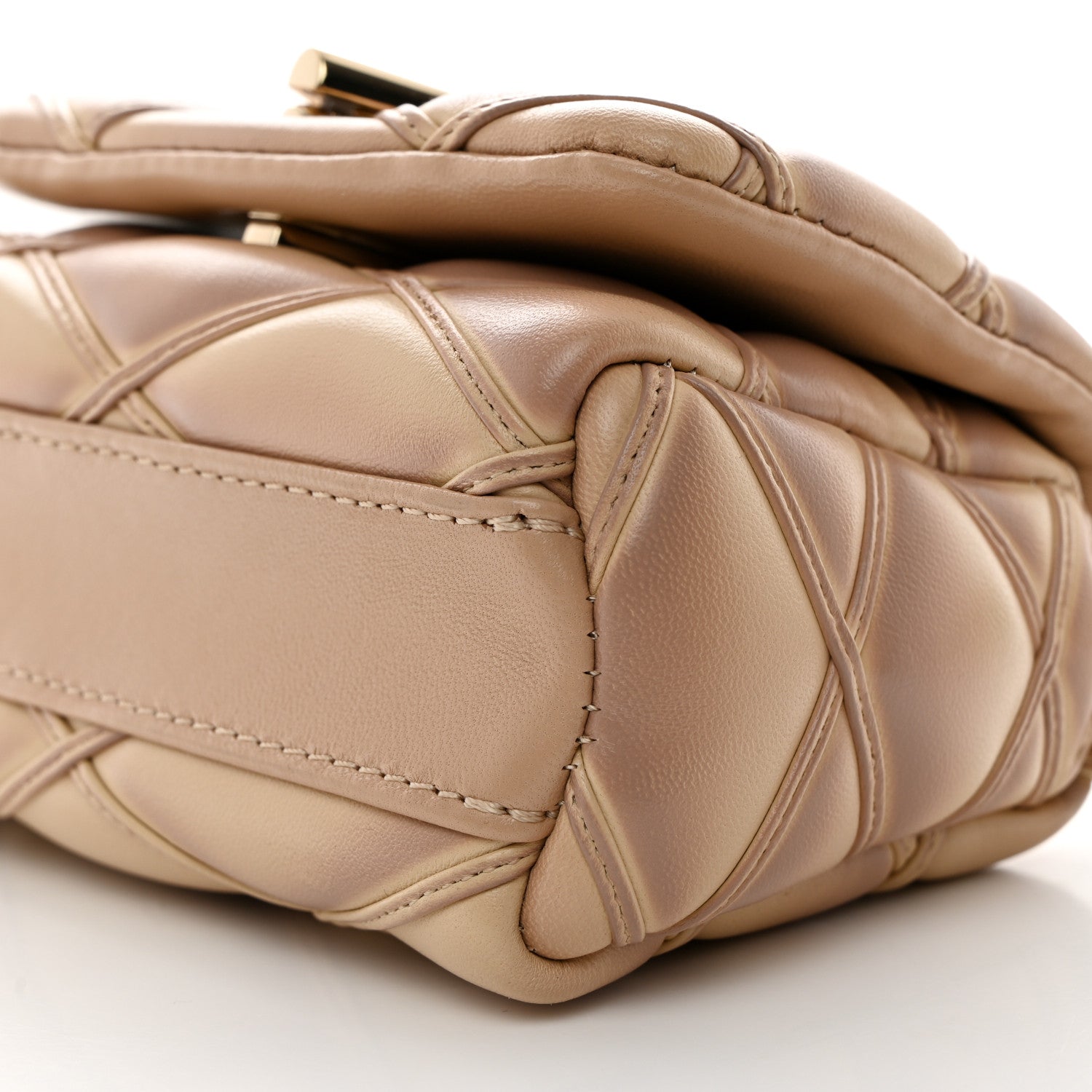 Louis Vuitton Lambskin Malletage Pico GO-14 Beige Pink 9 of 10