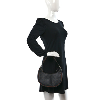Celine Triomphe Canvas Calfskin Ava Shoulder Bag Tan 2 of 10