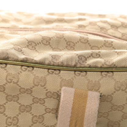 Gucci GG Monogram Web Medium Collapsible Carry On Duffle Beige Gold 14 of 17