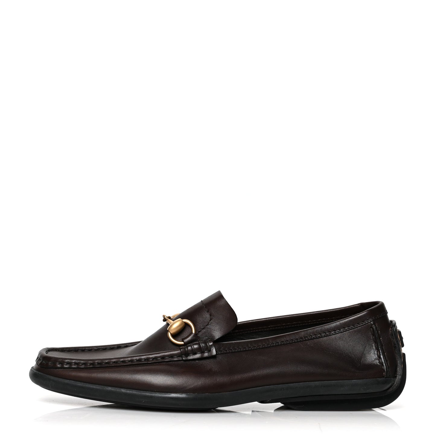 Calfskin Mens Horsebit Driver Loafers 9 Brown