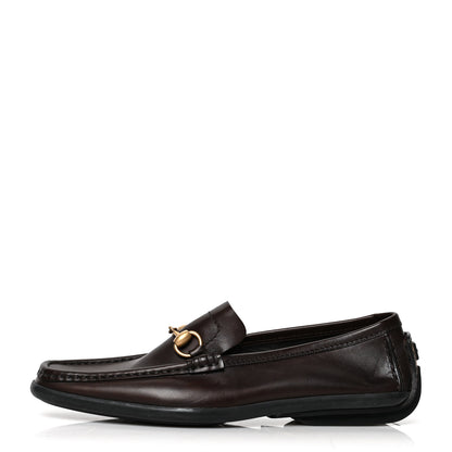 Gucci Calfskin Mens Horsebit Driver Loafers 9 Brown 1 of 10