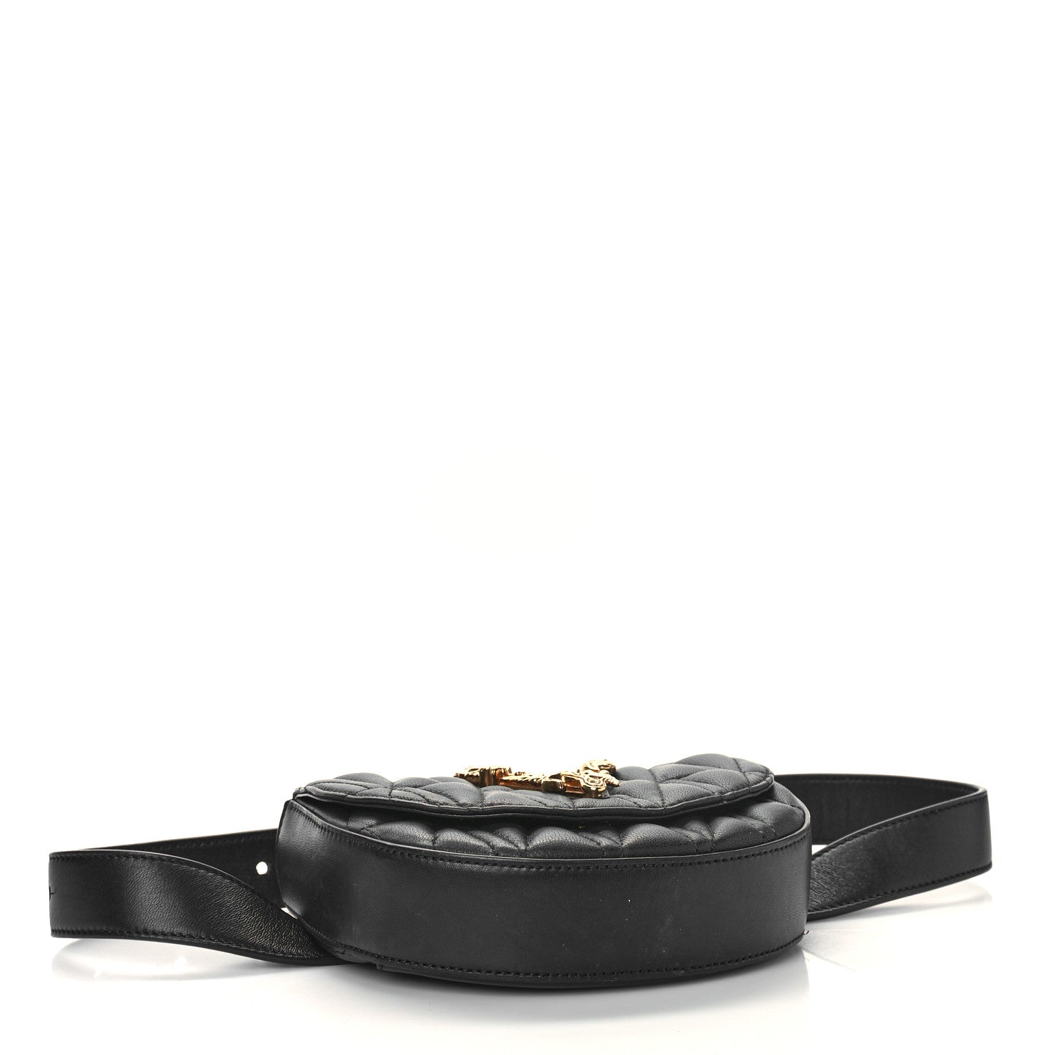 Versace Nappa Quilted Virtus Belt Bag Black 4 of 9