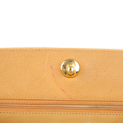 Chanel Caviar Shoulder Bag Beige 9 of 11