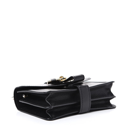 Chloe Shiny Goatskin Calfskin Aby Chain Shoulder Bag Black 3 of 12