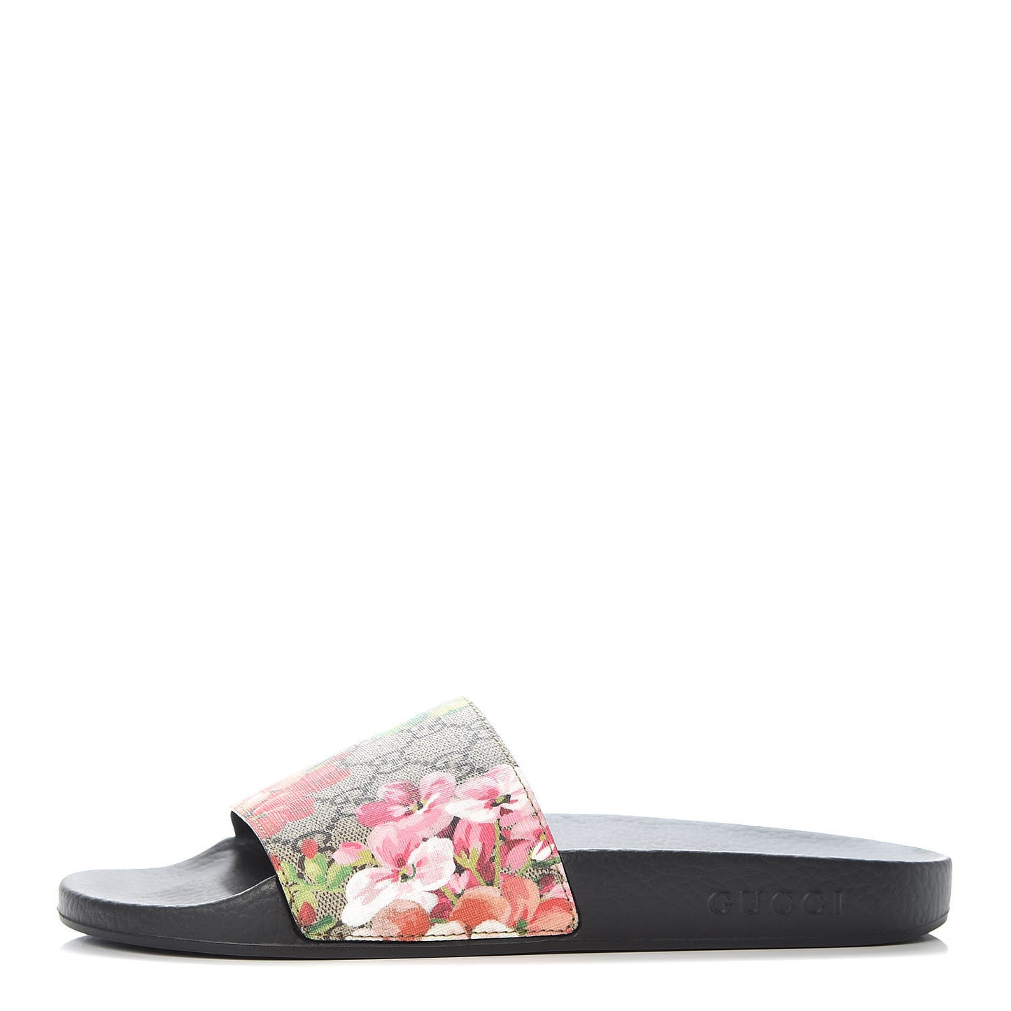 GG Supreme Monogram Blooms Slide Sandals 40 Beige Multicolor