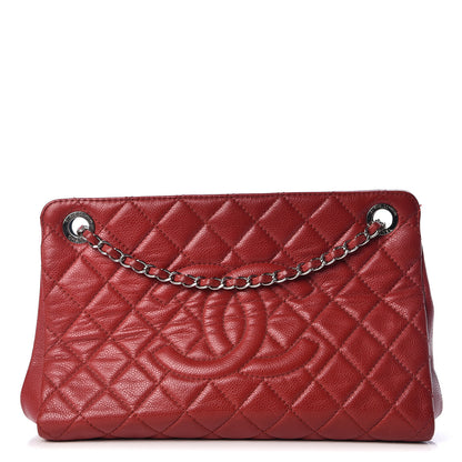 Chanel Caviar Quilted Timeless CC Shopping Tote Red 1 of 16