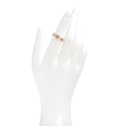 Hermes 18K Rose Gold PM Chaine D'Ancre Enchainee Ring 52 6 2 of 5