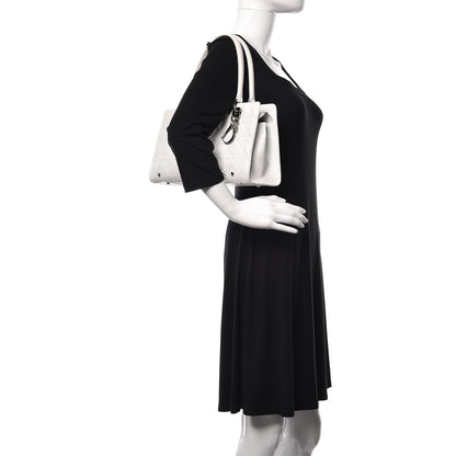 Christian Dior Lambskin Cannage Soft Lady Dior East West White 2 of 20