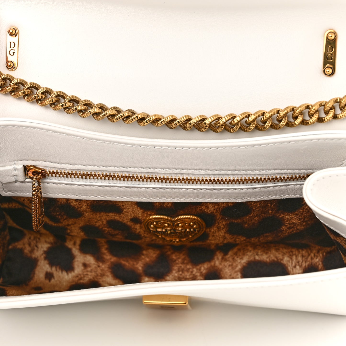 Calfskin Medium Devotion Crossbody Bag White