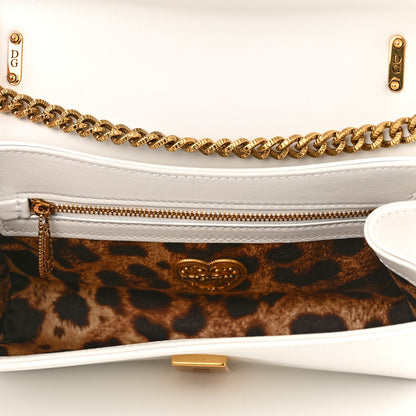 Dolce & Gabbana Calfskin Medium Devotion Crossbody Bag White 5 of 9