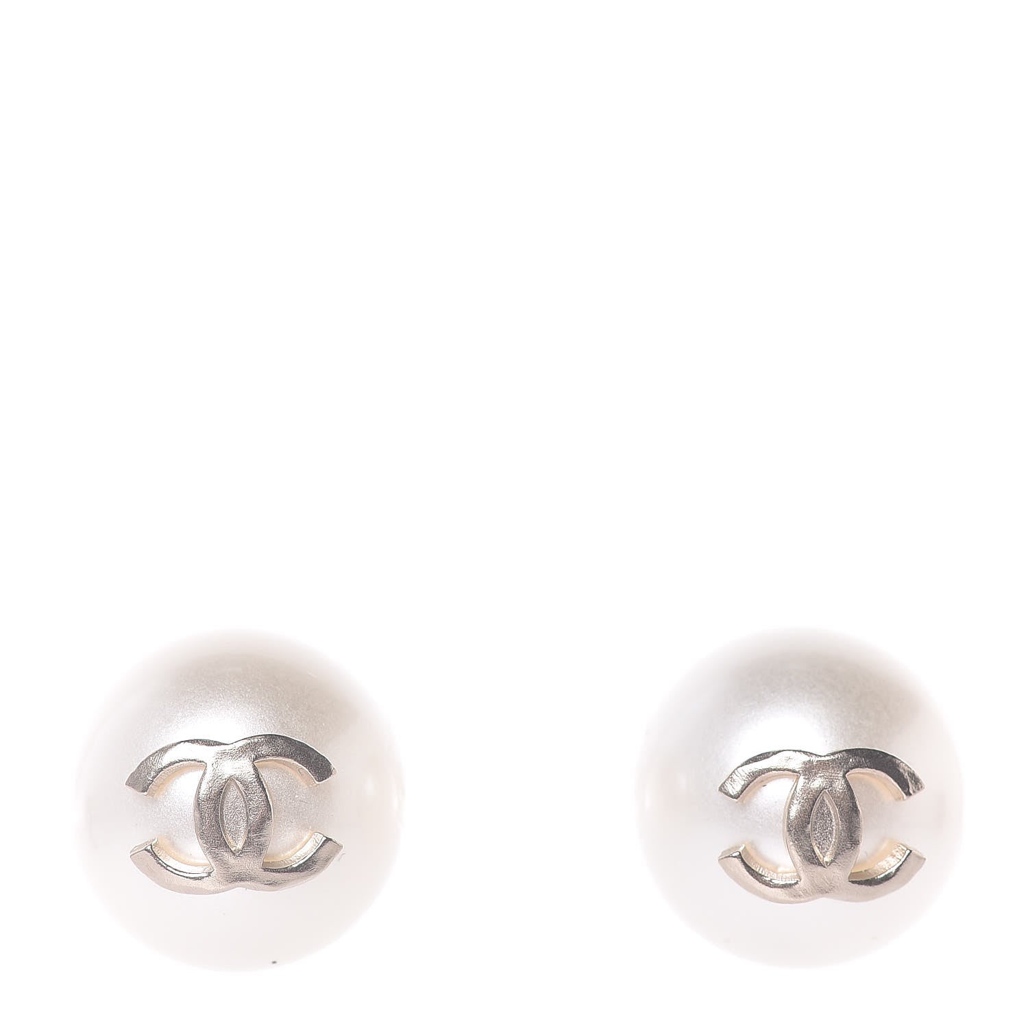 Chanel Pearl CC Large Earrings Gold 1 of 5