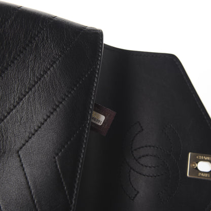 Chanel Calfskin Chevron Stitched Coco Waist Bag Black 6 of 9