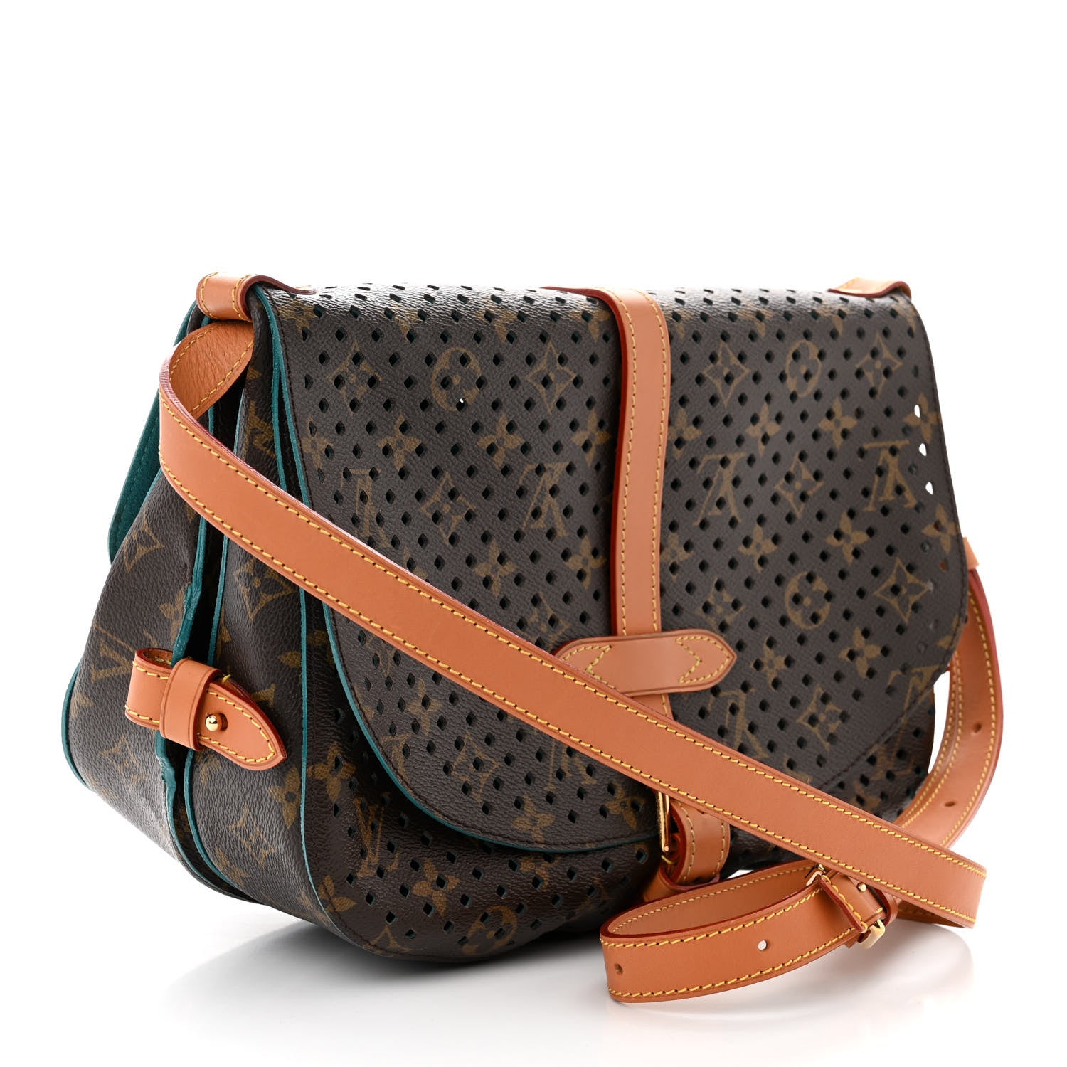 Louis Vuitton Monogram SC Flore Saumur Teal 3 of 10