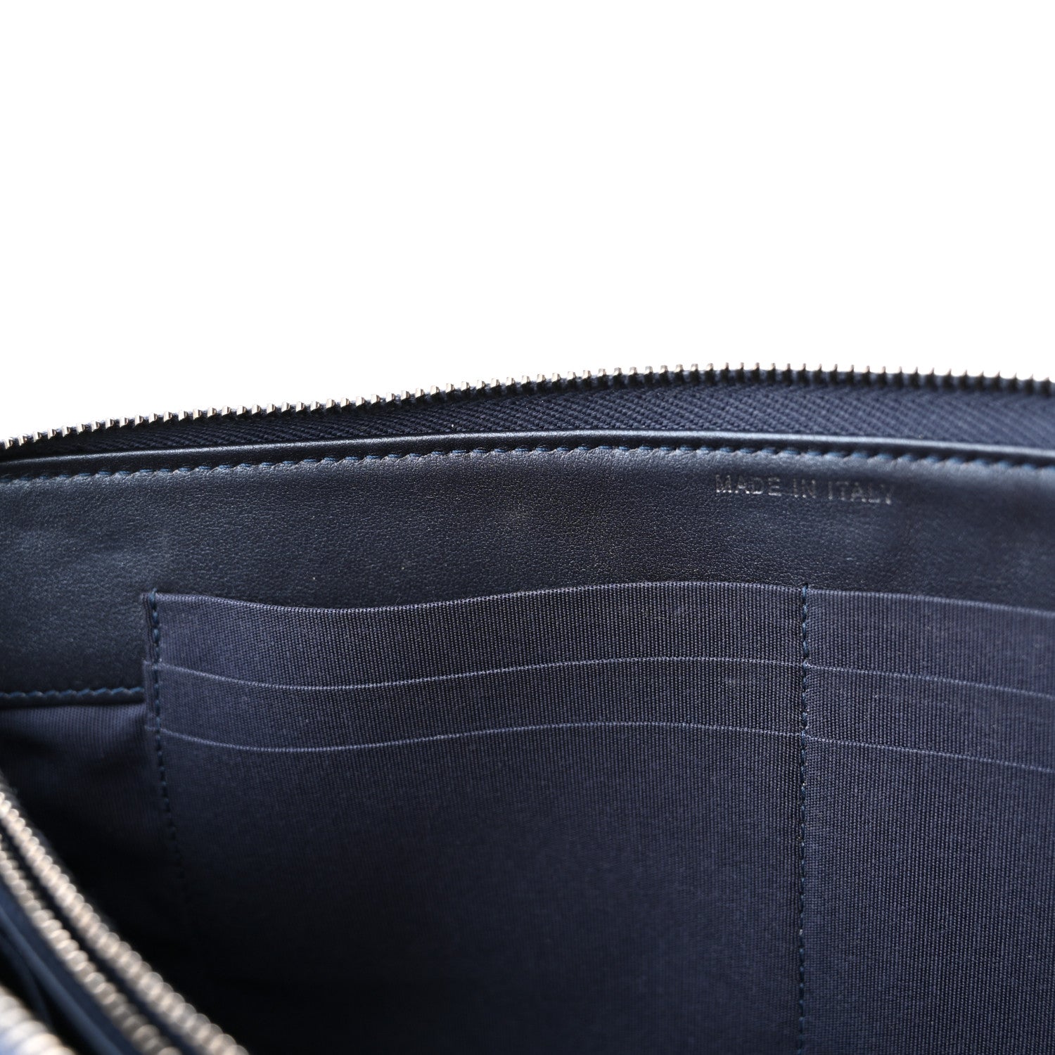 Chanel Metallic Caviar Quilted Small Zipped Boy Pouch Navy 9 of 11