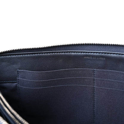 Chanel Metallic Caviar Quilted Small Zipped Boy Pouch Navy 9 of 11