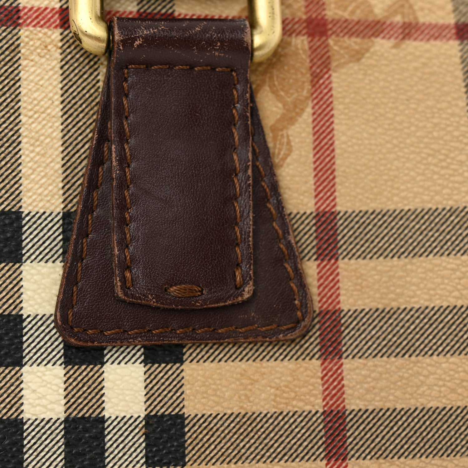 Burberry Haymarket Check Studded Bowler Brown 13 of 16