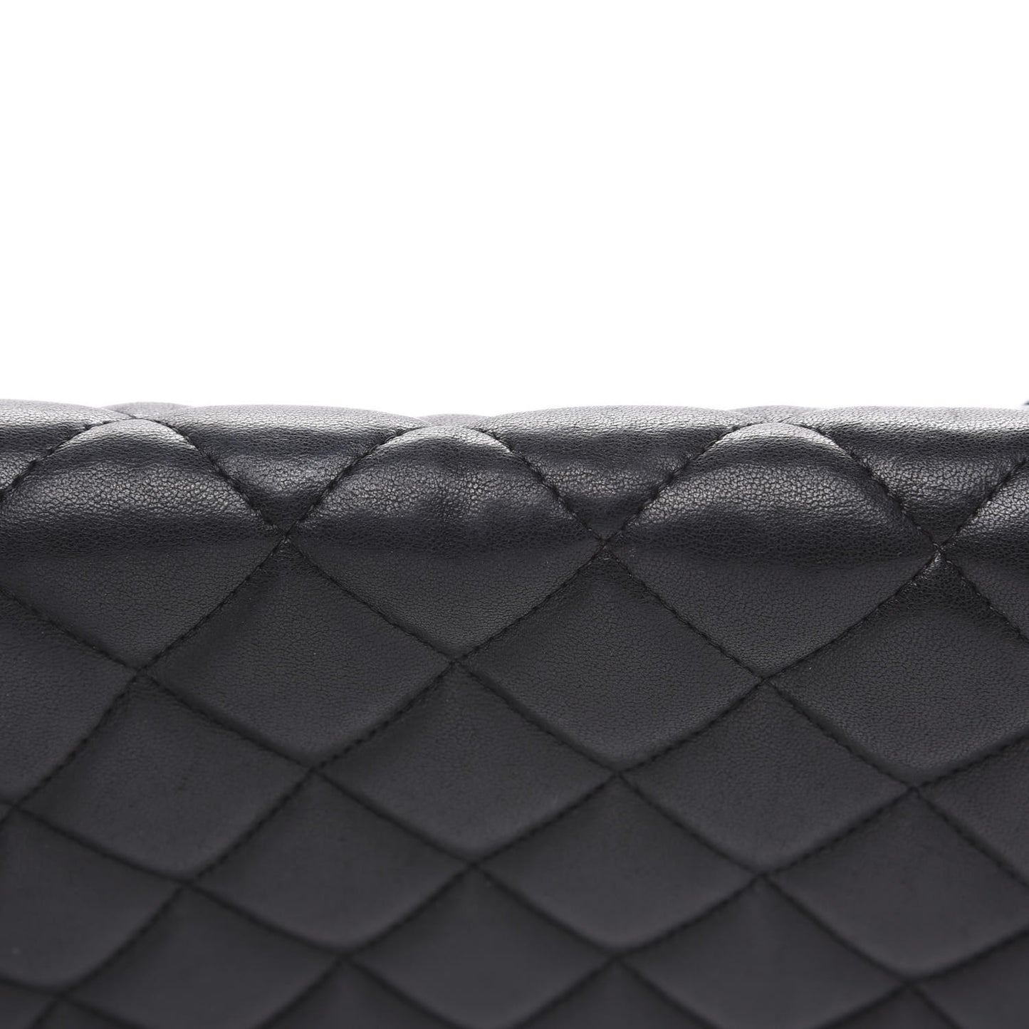Lambskin Quilted Maxi Single Flap Black