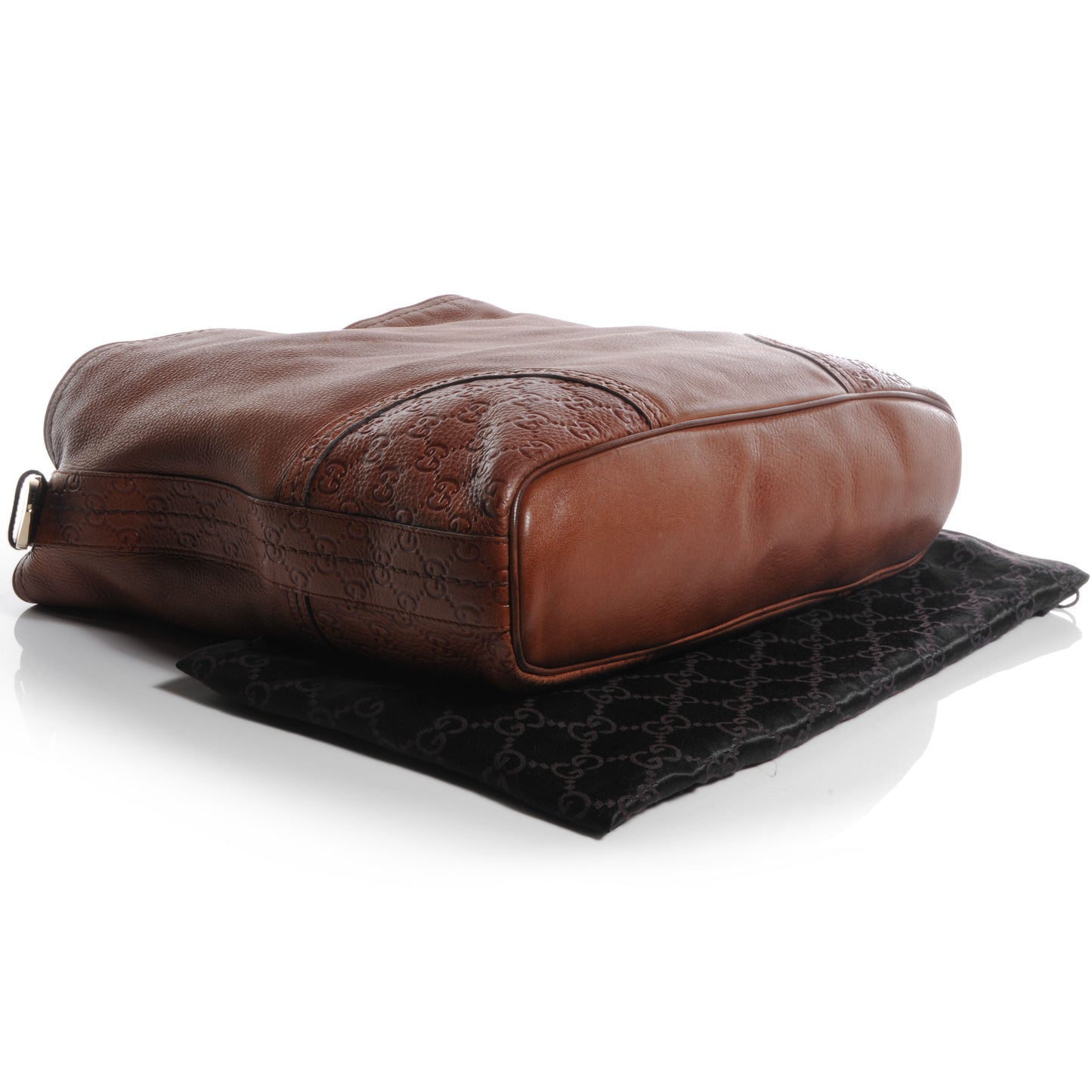 Leather Guccissima Signoria Hobo Brown