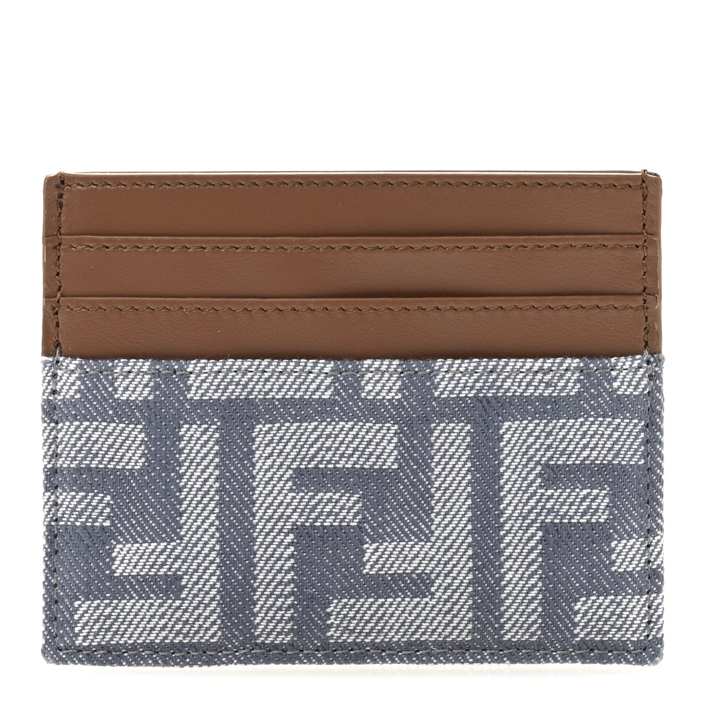 Denim Vitello Grace FF Card Holder Blue