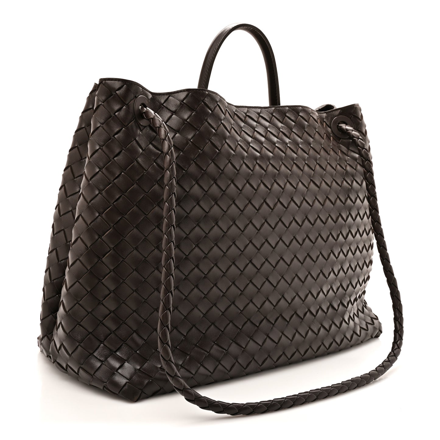 Nappa Intrecciato Large Andiamo Shoulder Bag Fondant