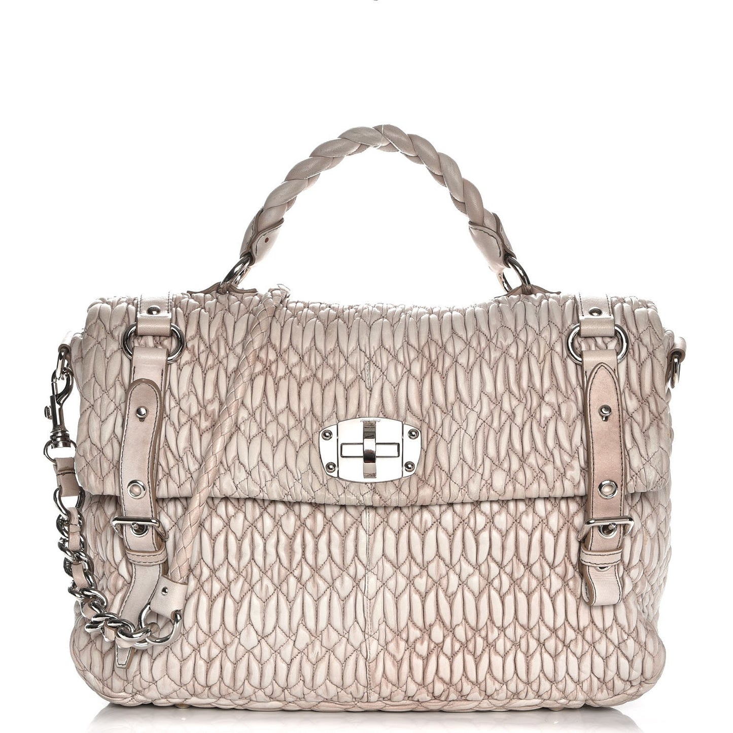 Nappa Matelasse Flap Satchel