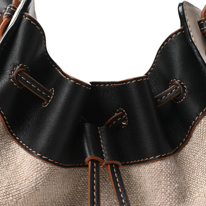 Loewe Calfskin Canvas Mini Hammock Shoulder Bag Mink Black 8 of 10